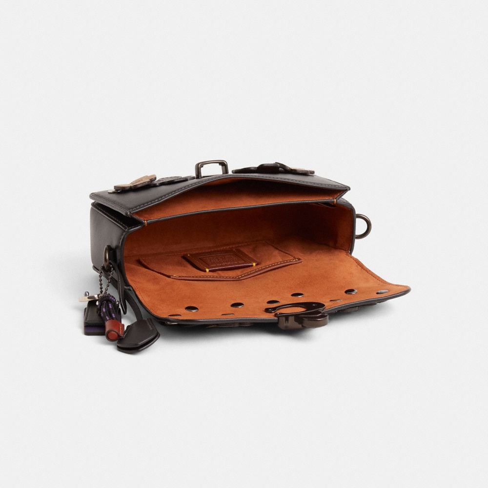 COACH®,Upcrafted Studio Bag 20,Black,Inside View,Top View