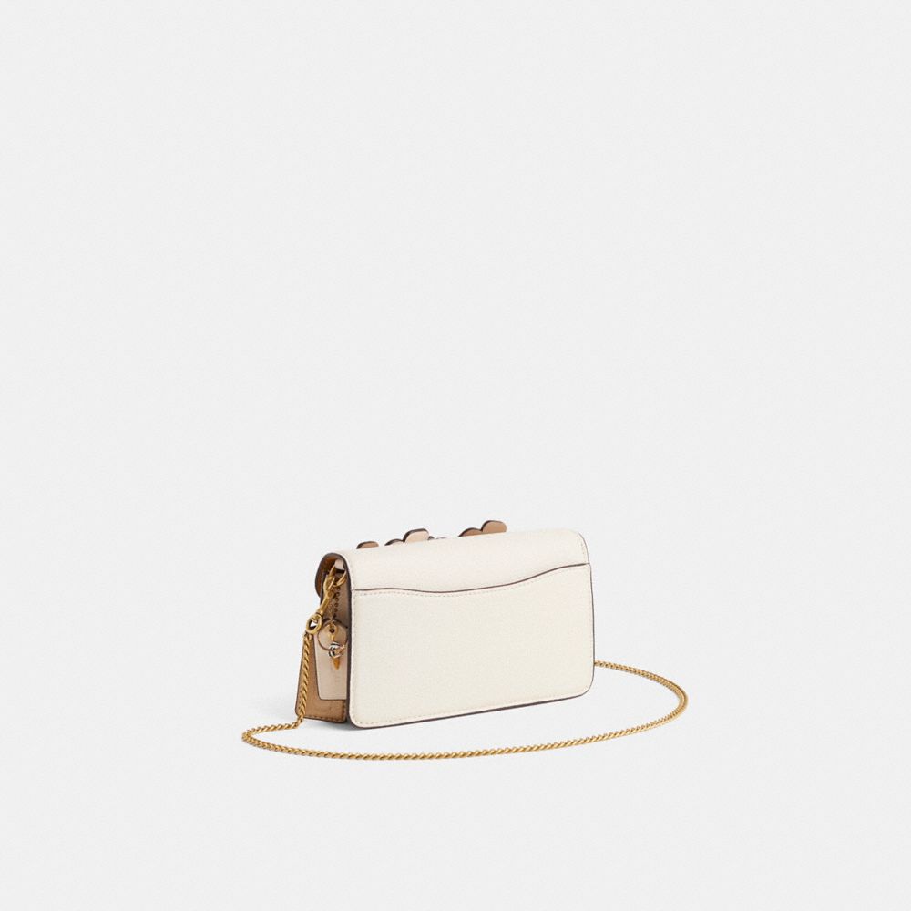 COACH®,Upcrafted Tabby Crossbody Wristlet,Cream,Angle View
