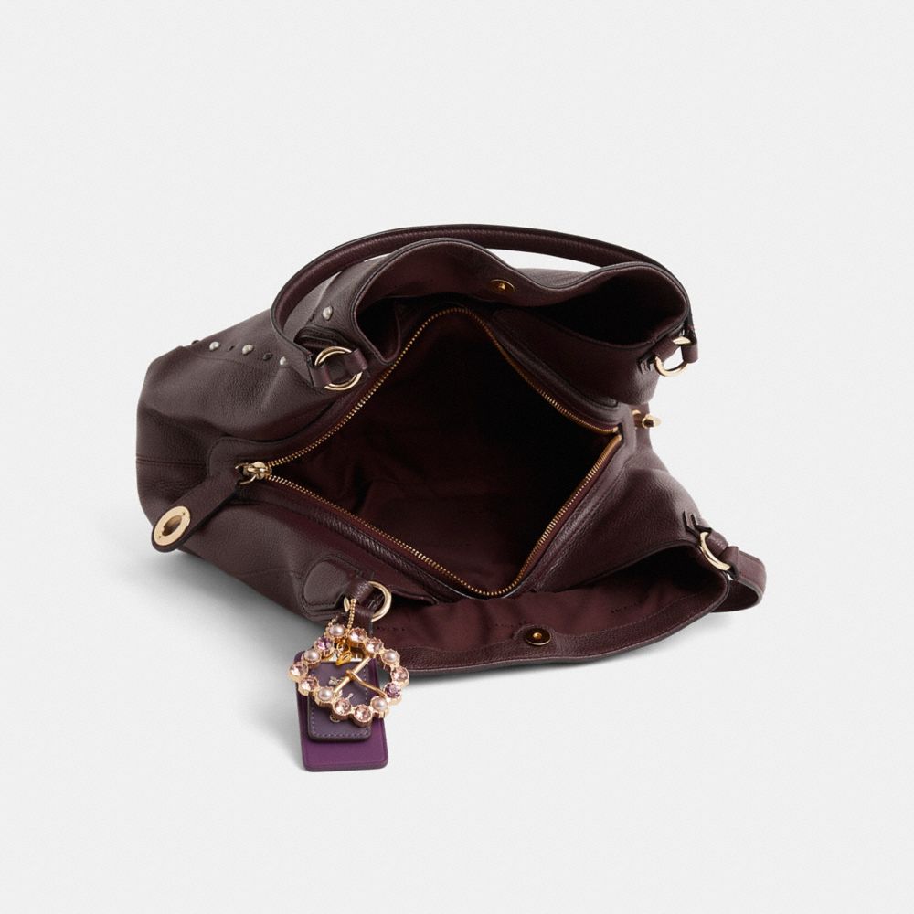 COACH®,Upcrafted Edie Shoulder Bag 31,Maroon,Inside View,Top View