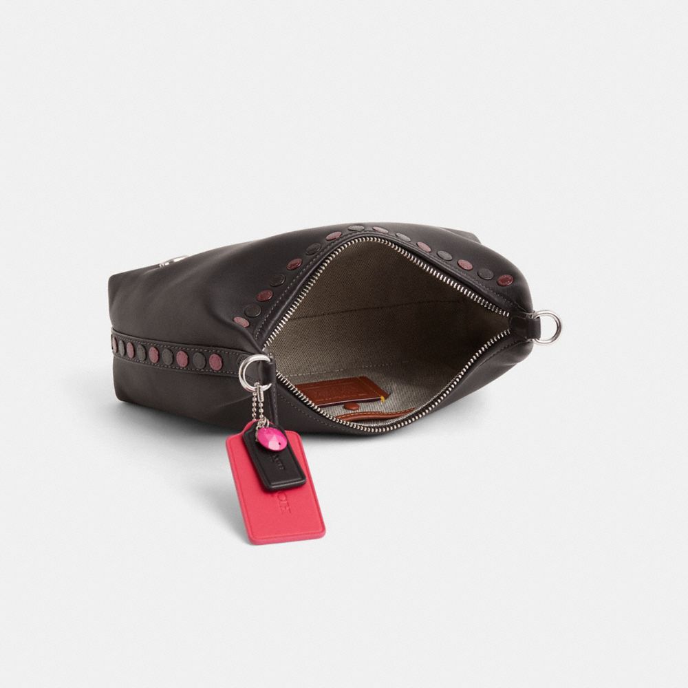 COACH®,Upcrafted Juliet Shoulder Bag 25,Black,Inside View,Top View