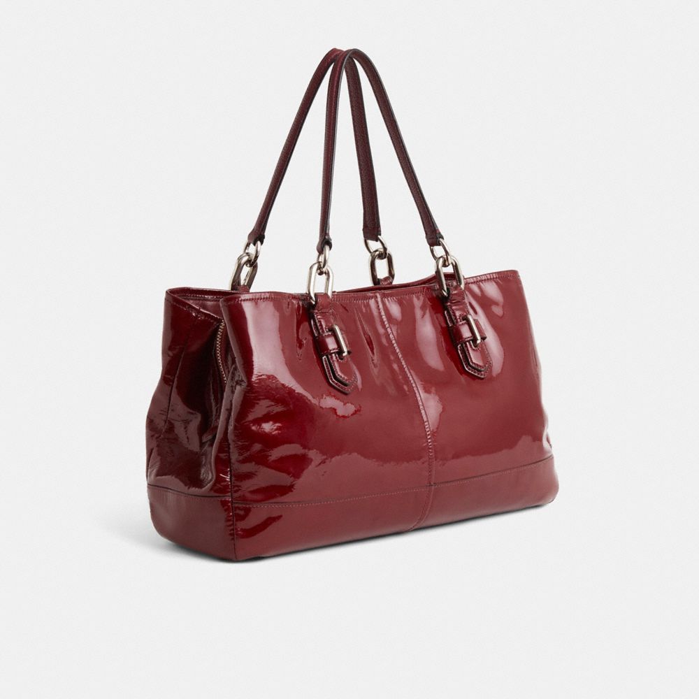 COACH®,Upcrafted Jayden East West Carryall,Maroon,Angle View