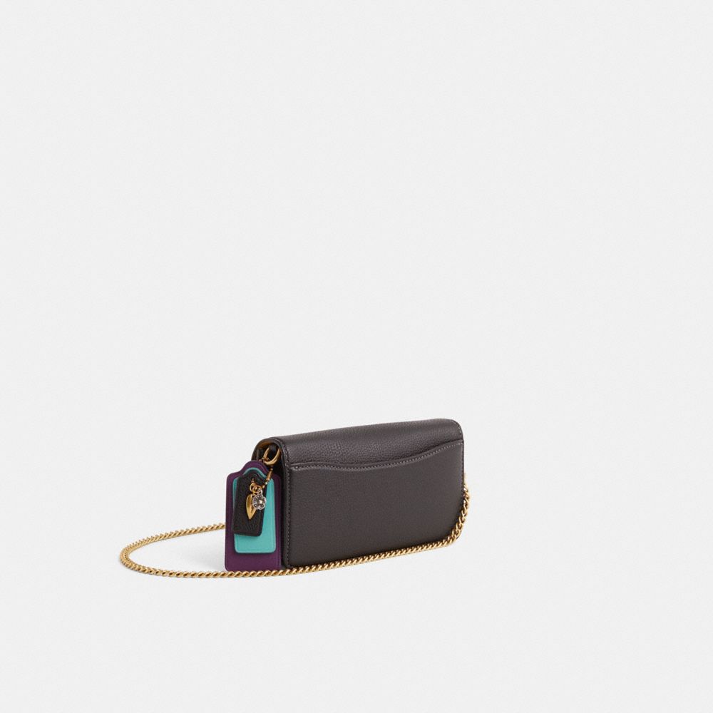 COACH®,Upcrafted Tabby Crossbody Wristlet,Black,Angle View