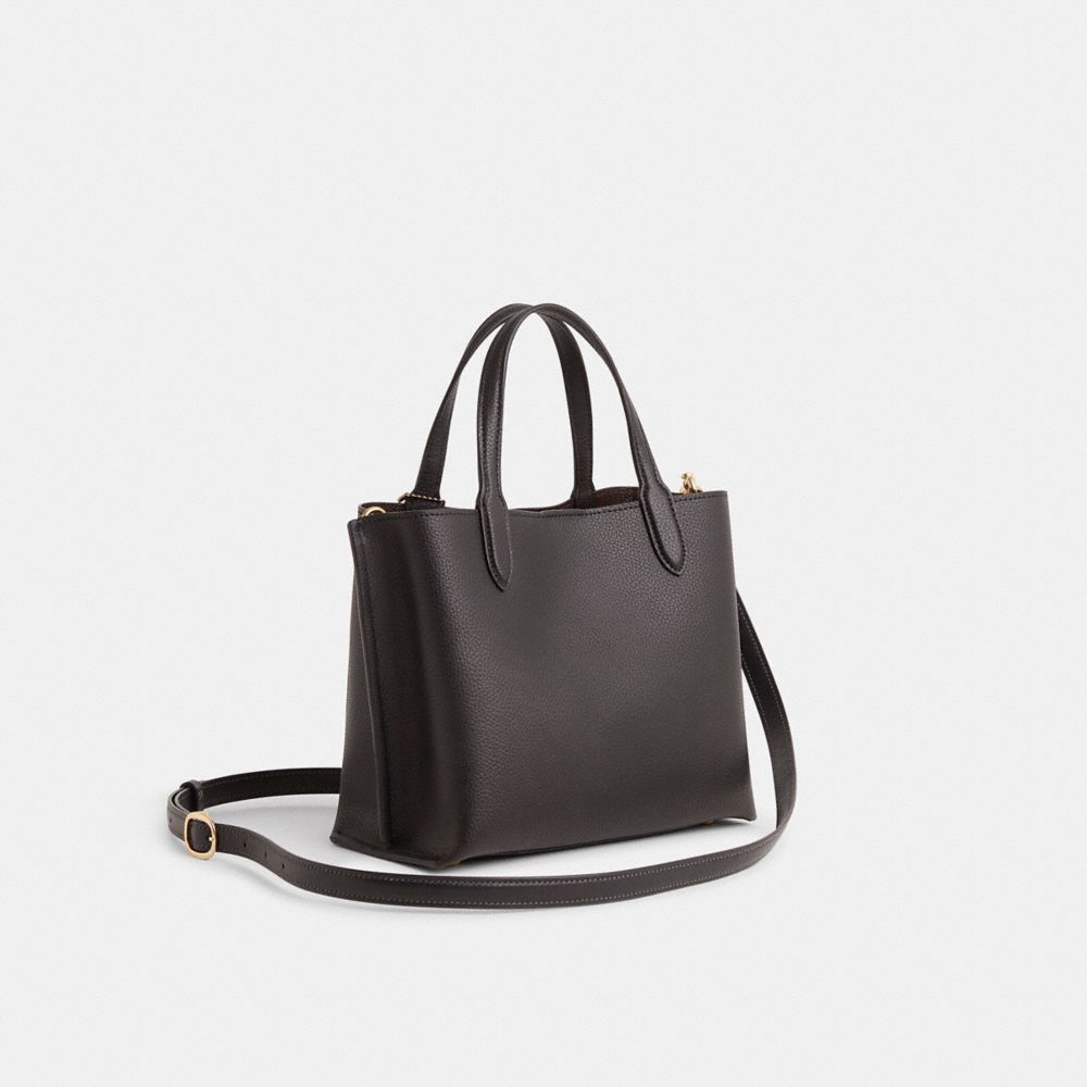 COACH®,Upcrafted Willow Tote Bag 24,Black,Angle View