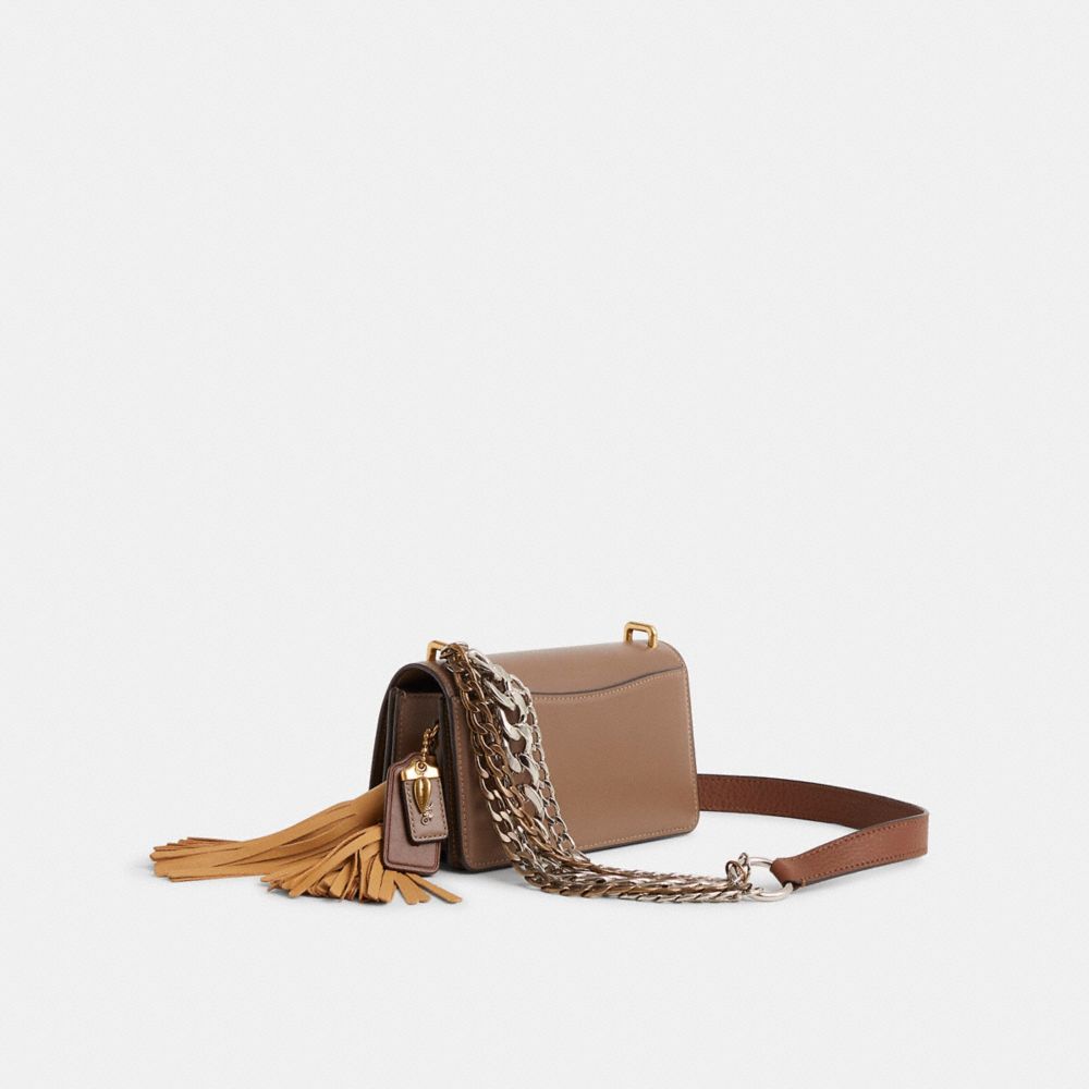 COACH®,Upcrafted Bandit Crossbody Bag,Brown,Angle View