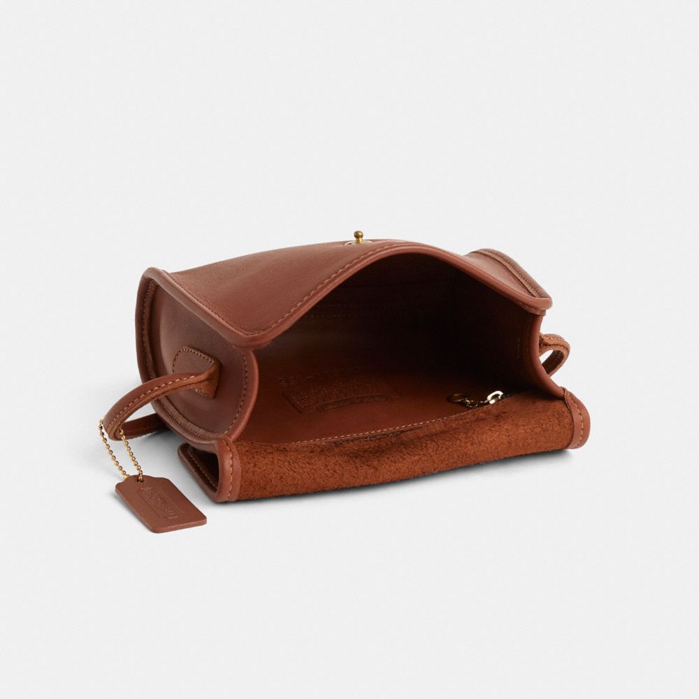 COACH®,Vintage Classic Chrystie Bag,Brown,Inside View,Top View