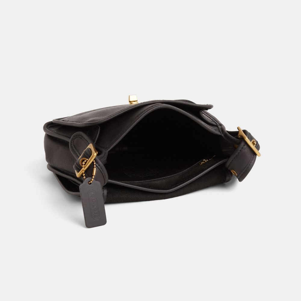 COACH®,Vintage Rambler's Legacy Bag,Black,Inside View,Top View