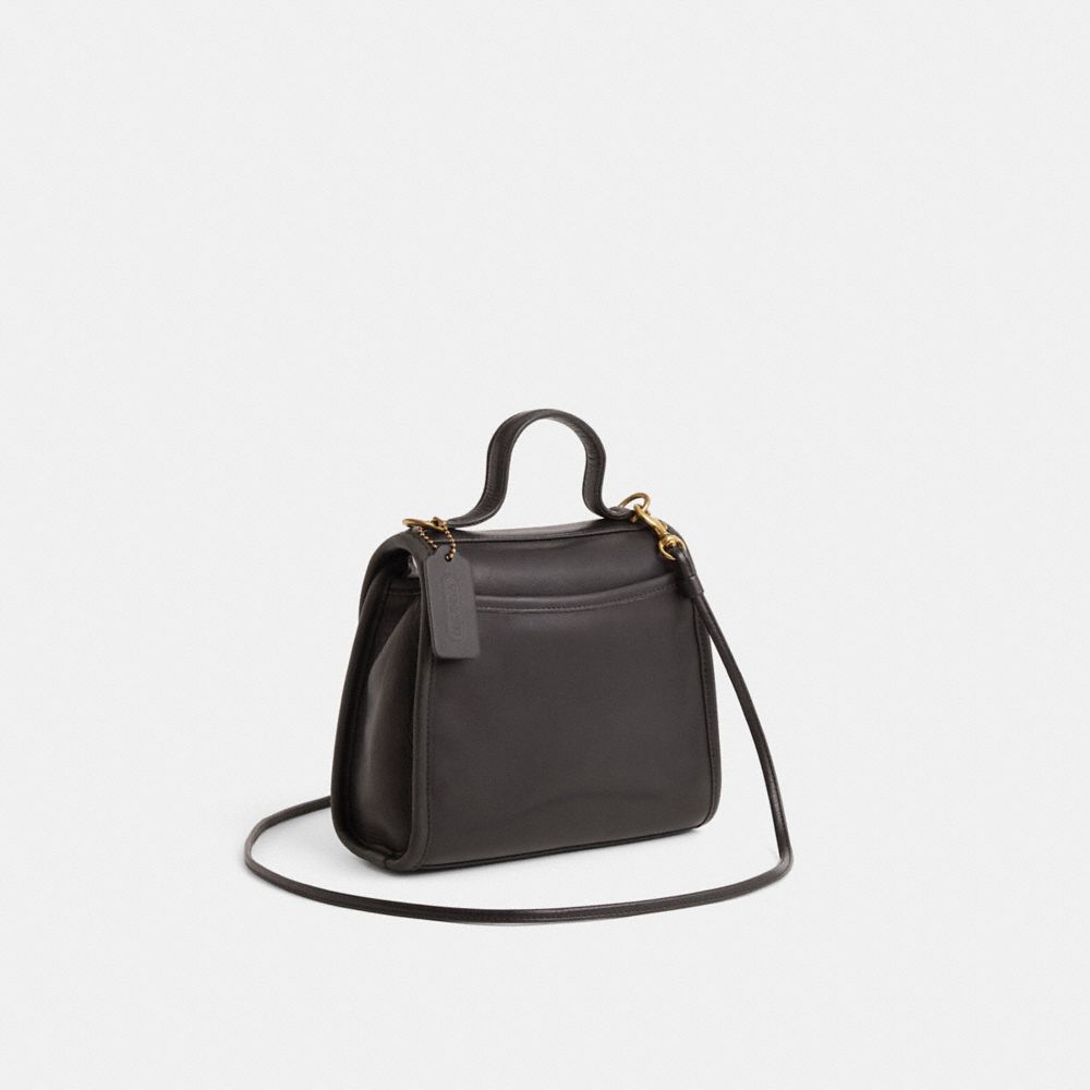 COACH®,Vintage Regina Bag,Black,Angle View