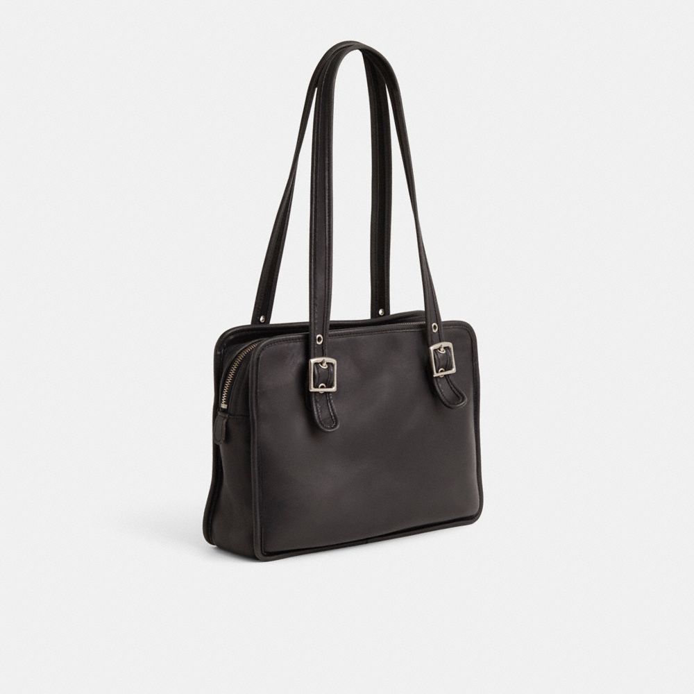 COACH®,Vintage Legacy Tote,Black,Angle View
