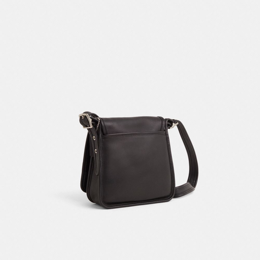 COACH®,Vintage Legacy Medium Studio Flap Bag,Black,Angle View