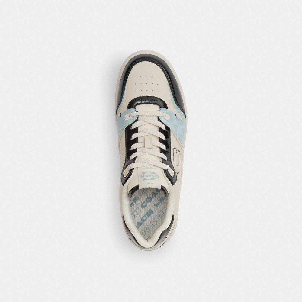 COACH®,Soho Sneaker With Patent Signature,EVA,Rubber,Faux Leather,Recycled Polyester,Canvas,Casual,Fabric,Piping,Color Blo...,Multi Color,Inside View,Top View