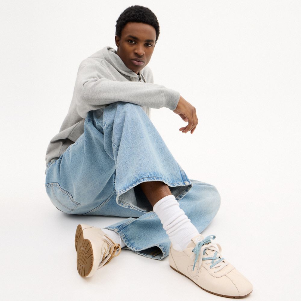 COACH®,Soft Sneaker,Rubber,Recycled Polyester,Lining Recycled Polyester,Lining Leather,Polyester,Lining Synthetic,Syntheti...,Cream,Detail View