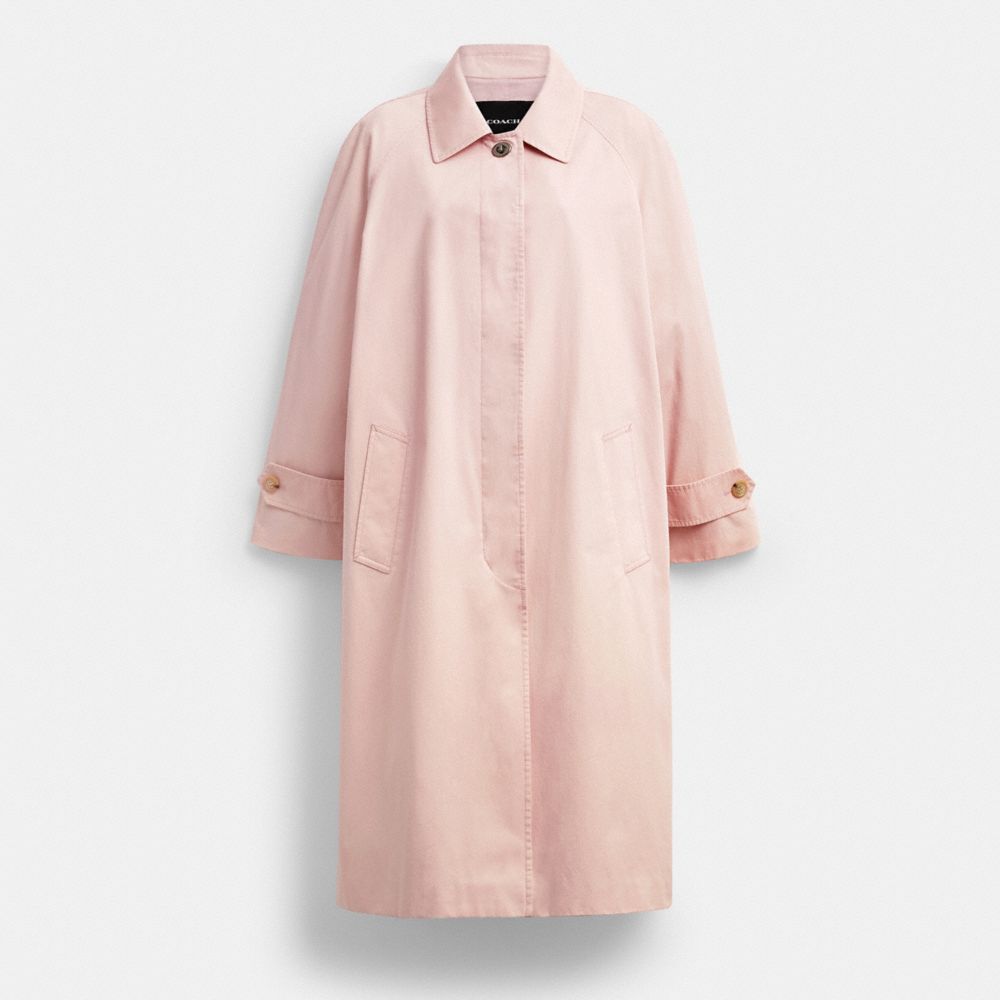 COACH®,ライトウェイト トレンチ コート,ジャケット&コート,ﾗｲﾄ ﾋﾟﾝｸ