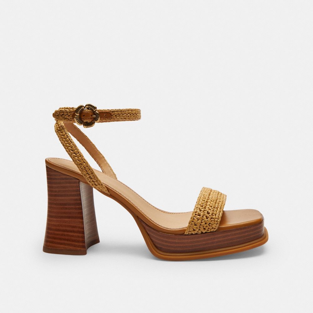 COACH®,Tea Rose Platform Sandal,,Angle View