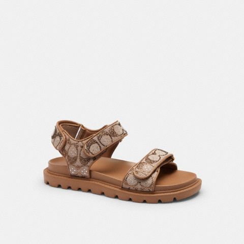Женские сандалии Coach Brynn Sandal In Crystal Signature Jacquard