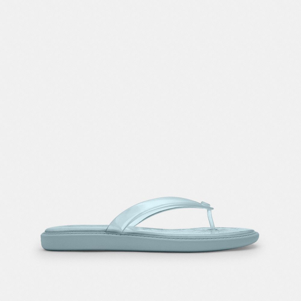 COACH®,Jelly Flip Flop In Signature,,Angle View
