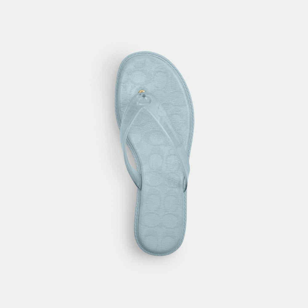 COACH®,Jelly Flip Flop In Signature,,Inside View,Top View