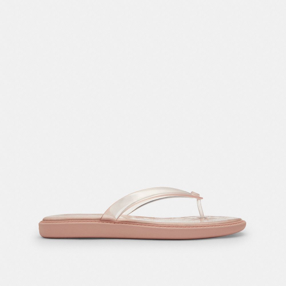 COACH®,Jelly Flip Flop In Signature,,Angle View