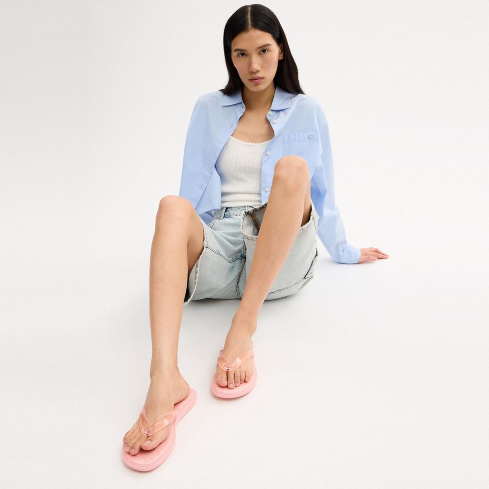 COACH®,Jelly Flip Flop In Signature,,Detail View