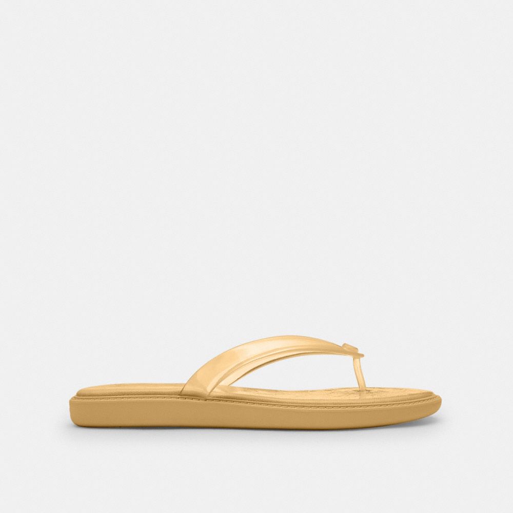 COACH®,Jelly Flip Flop In Signature,,Angle View