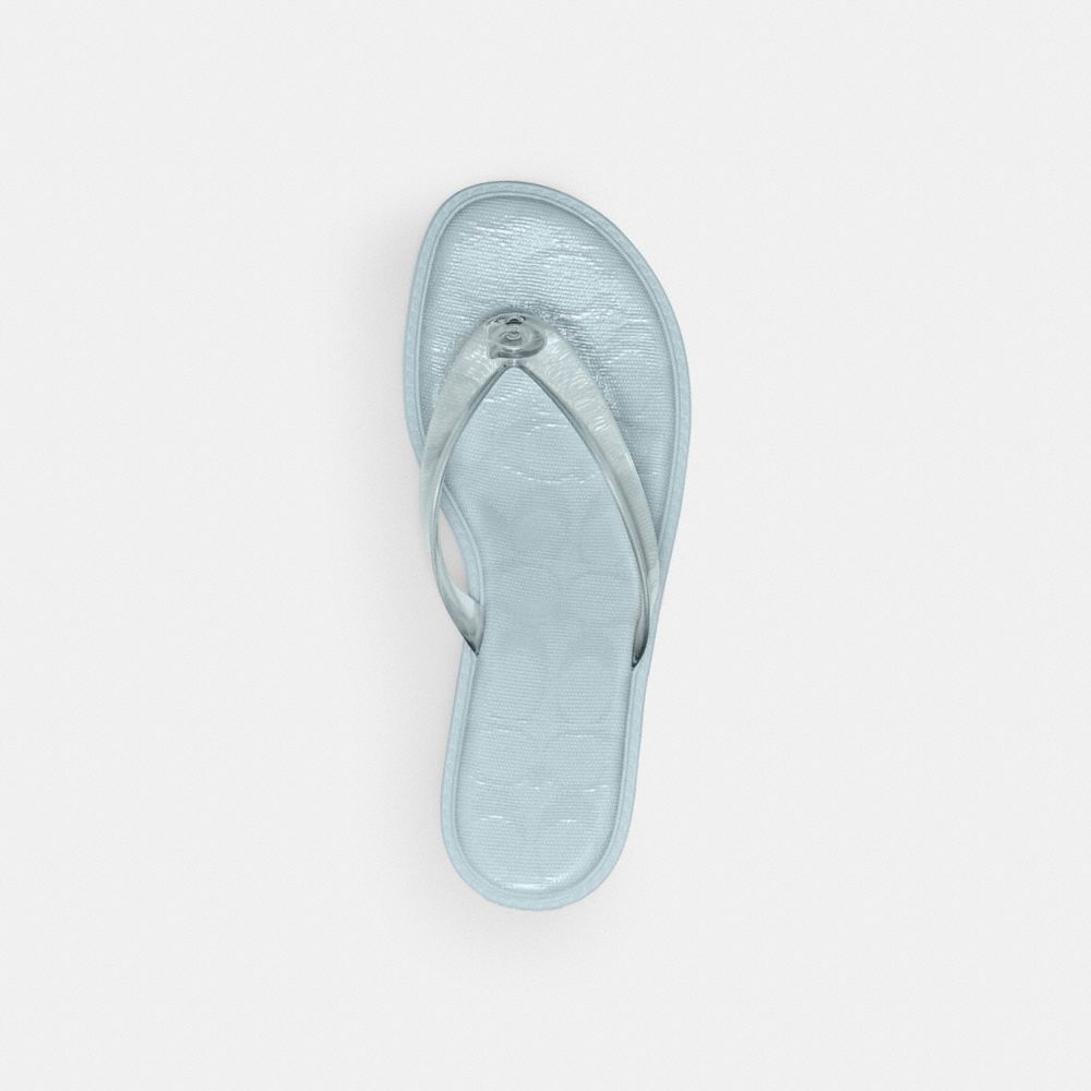 COACH®,Jelly Thong Sandal In Signature,,Inside View,Top View