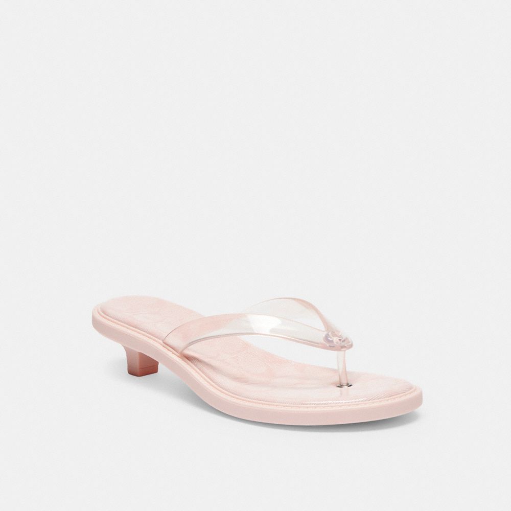 COACH®,Jelly Thong Sandal In Signature,,Front View