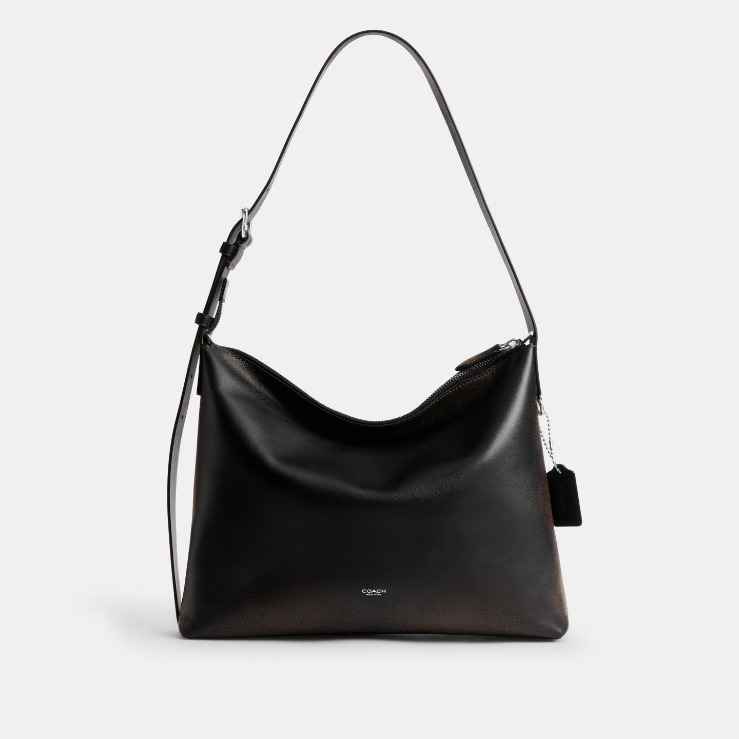 Мужская сумка Coach Mott Messenger 38 In Loved Leather, цвет: Чёрный / Рыжевато-коричневый — фото 1