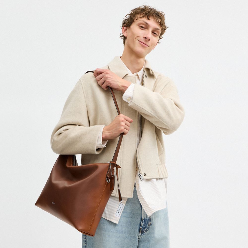 Мужские сумки Coach Mott Messenger 38 In Loved Leather — фото 4