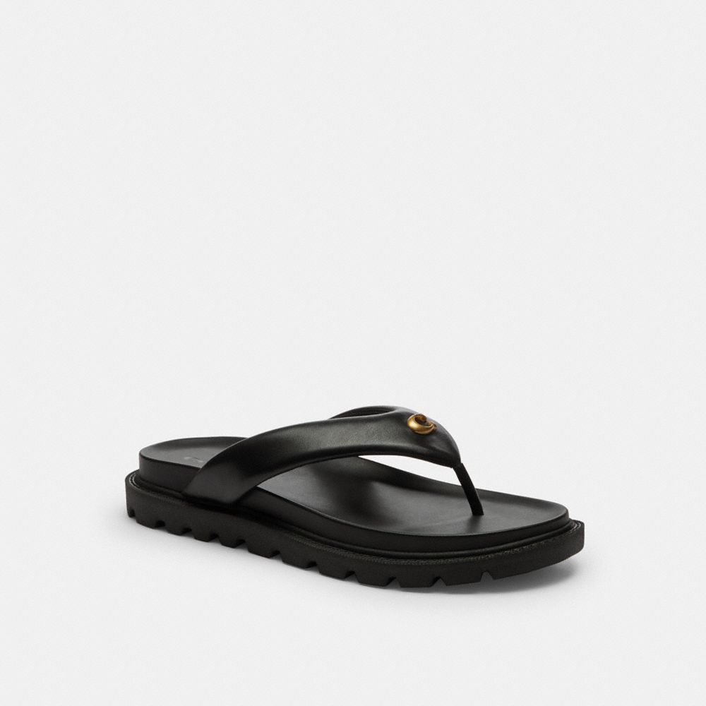 COACH®,Brynn Thong Sandal,,Front View