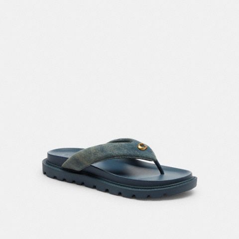 Женские сандалии Coach Brynn Thong Sandal In Loved Denim