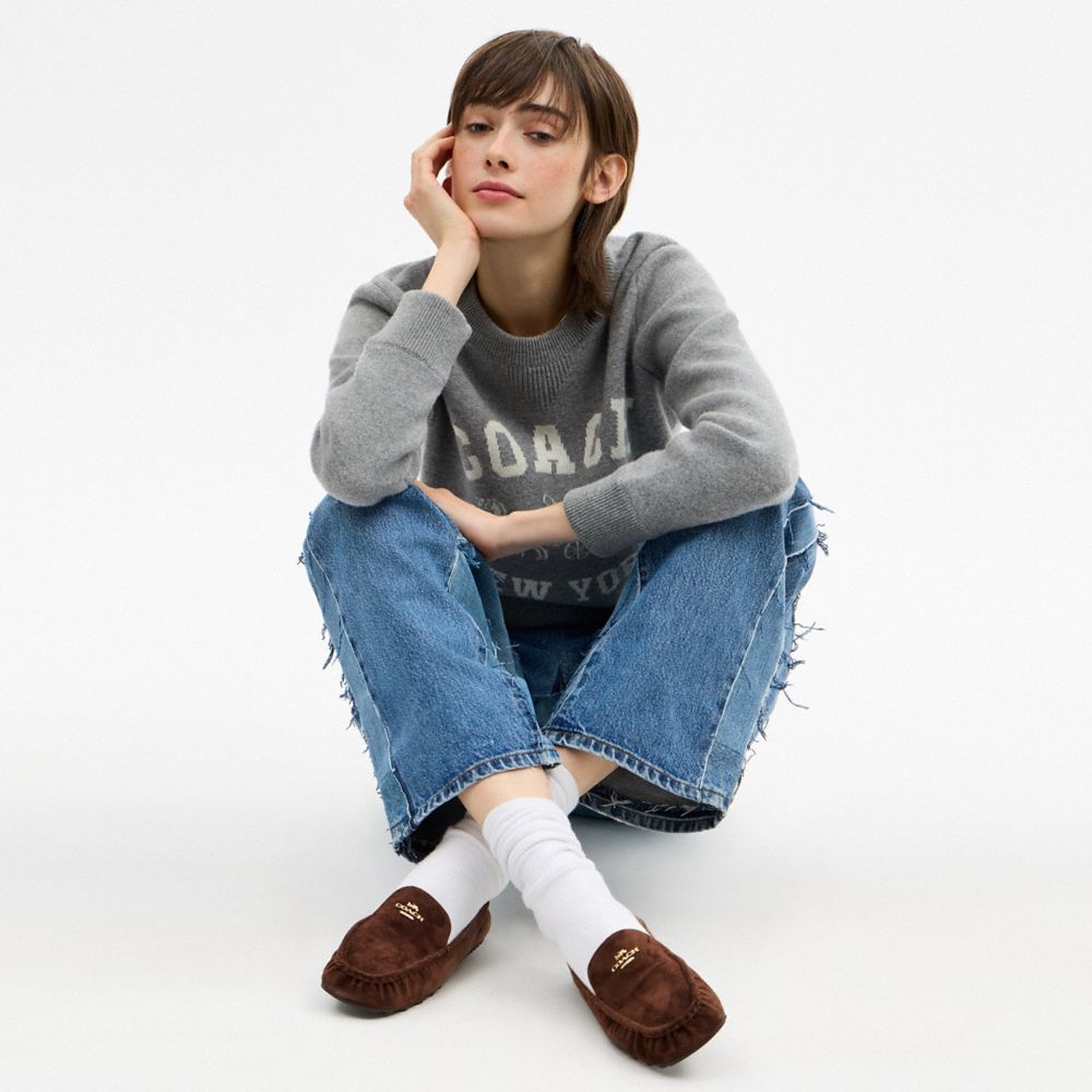 COACH®,MOCASSIN SOUPLE PHOEBE,Daim,Érable,Detail View