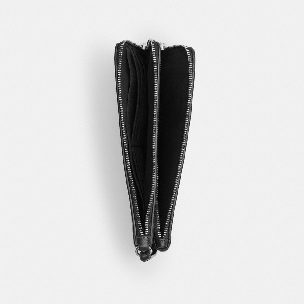 COACH®,Ashton Wristlet In Signature Denim,,Inside View,Top View