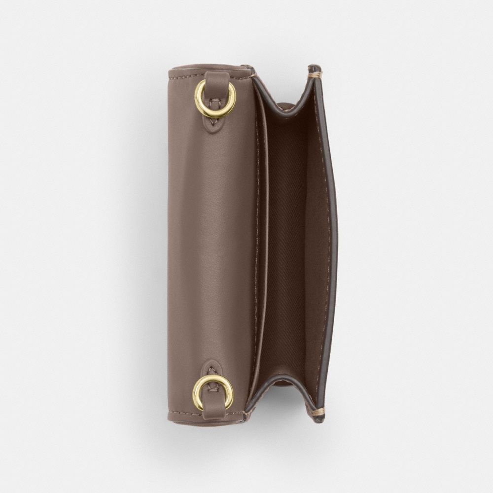 COACH®,Mini Wallet On A Chain In Signature Jacquard With Floral Embroidery,,Inside View,Top View