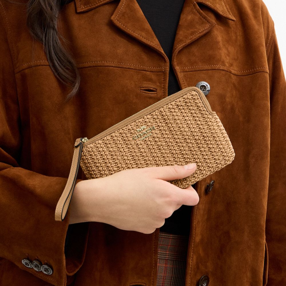 COACH®,Large Corner Zip Wristlet,,Detail View