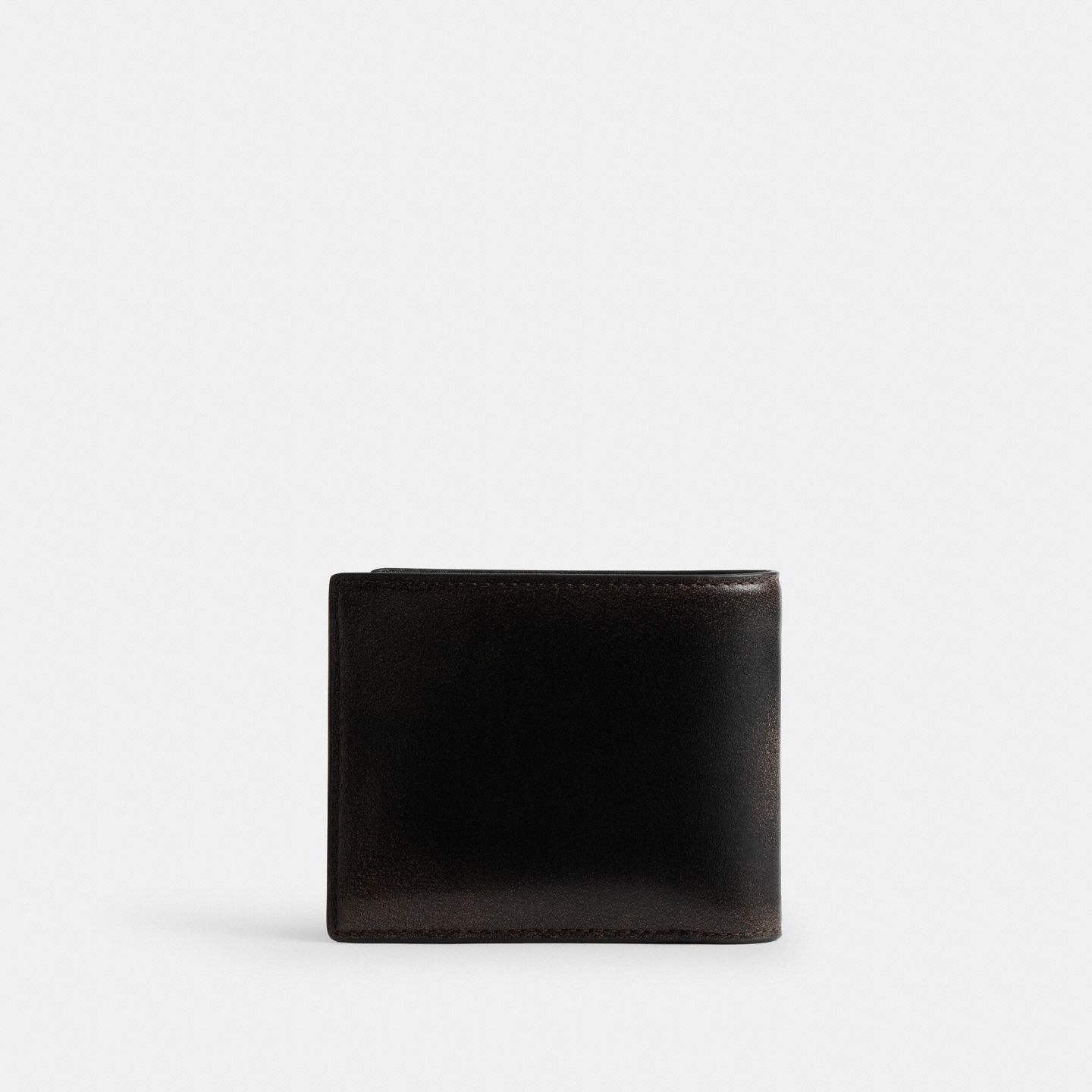 Кошелёк 3-в-1 Coach из кожи Loved Leather, цвет: Чёрный / Рыжевато-коричневый — фото 2