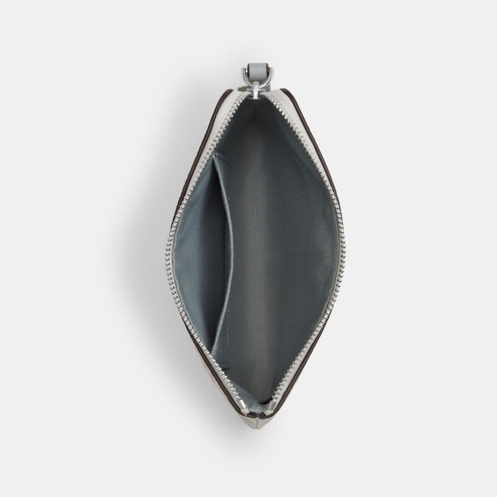 COACH®,Corner Zip Wristlet In Pretty Signature Canvas,,Inside View,Top View