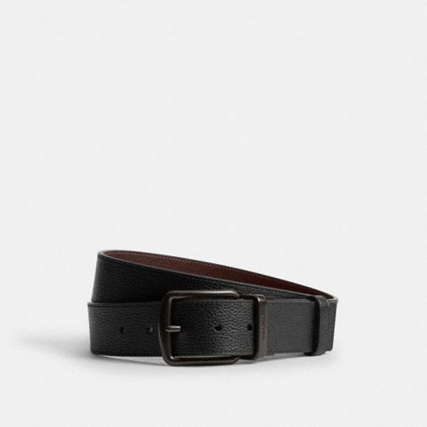 Мужские ремни Coach Boxed Plaque And Harness Buckle Cut-To-Size Reversible Belt, 38 Mm