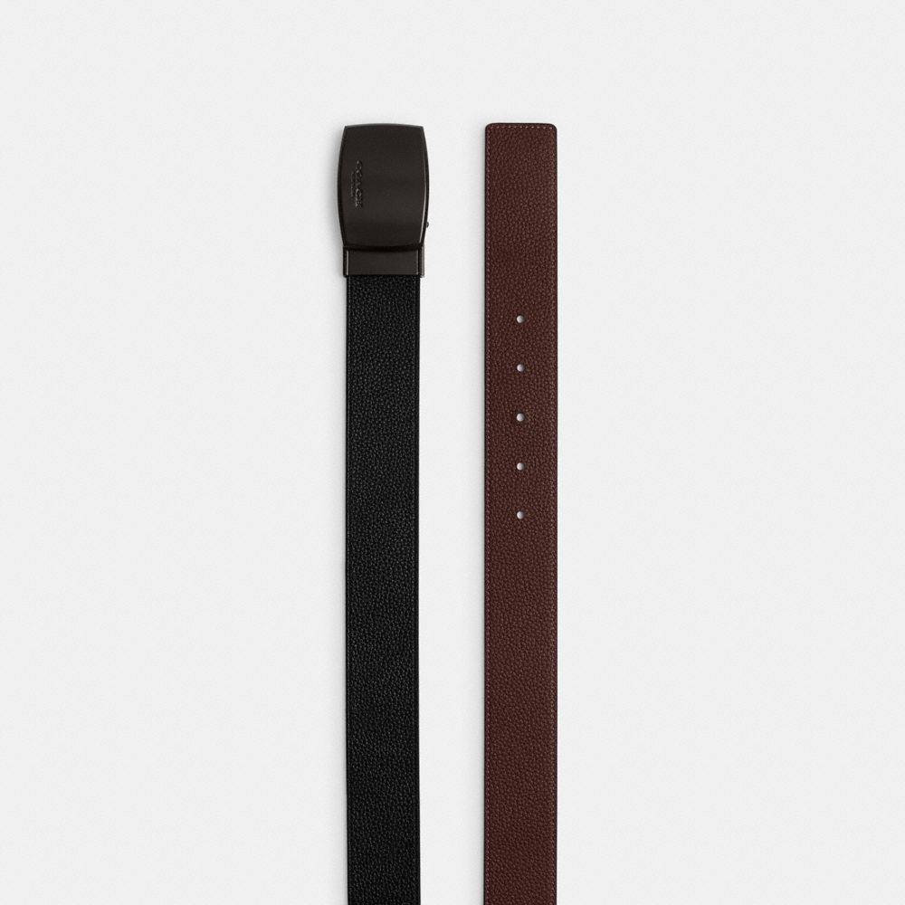 Мужские ремни Coach Boxed Plaque And Harness Buckle Cut-To-Size Reversible Belt, 38 Mm — фото 2
