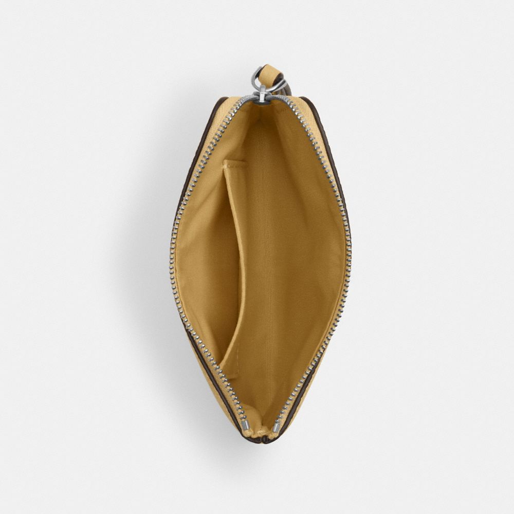 COACH®,Corner Zip Wristlet With Floral Print,,Inside View,Top View