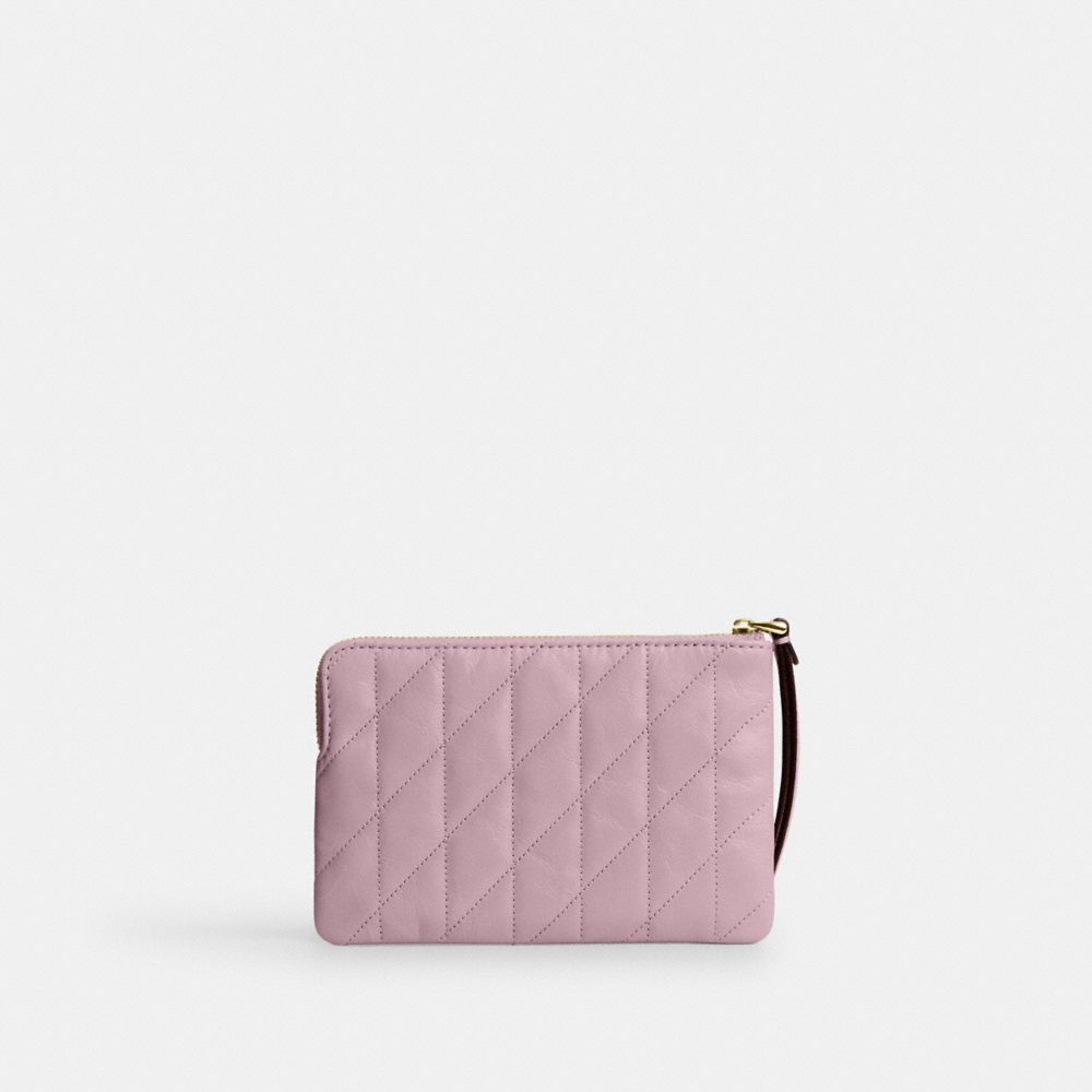 COACH®,Corner Zip Wristlet With Quilting,,Back View