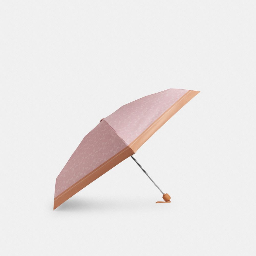 COACH®,Uv Protection Mini Umbrella In Signature,,Front View
