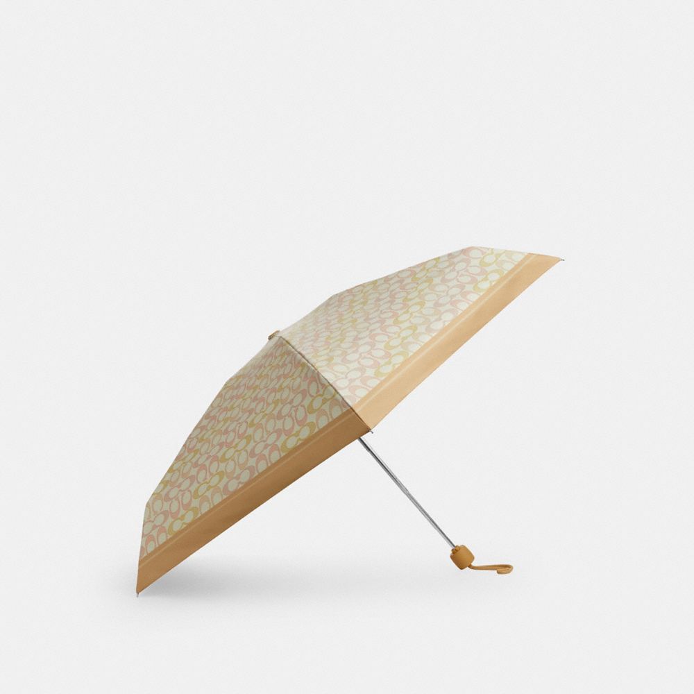 COACH®,Uv Protection Mini Umbrella In Pretty Signature,,Front View