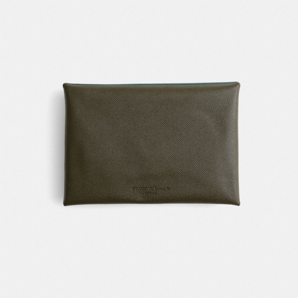 COACH®,Remade Large Colorblock Pouch With Stickers,,Back View