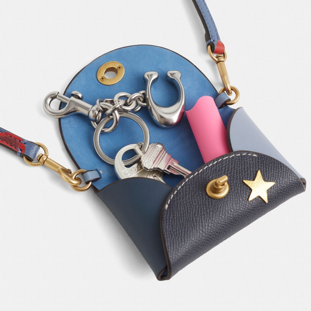 COACH®,Remade Small Pouch With Stickers,,Inside View,Top View