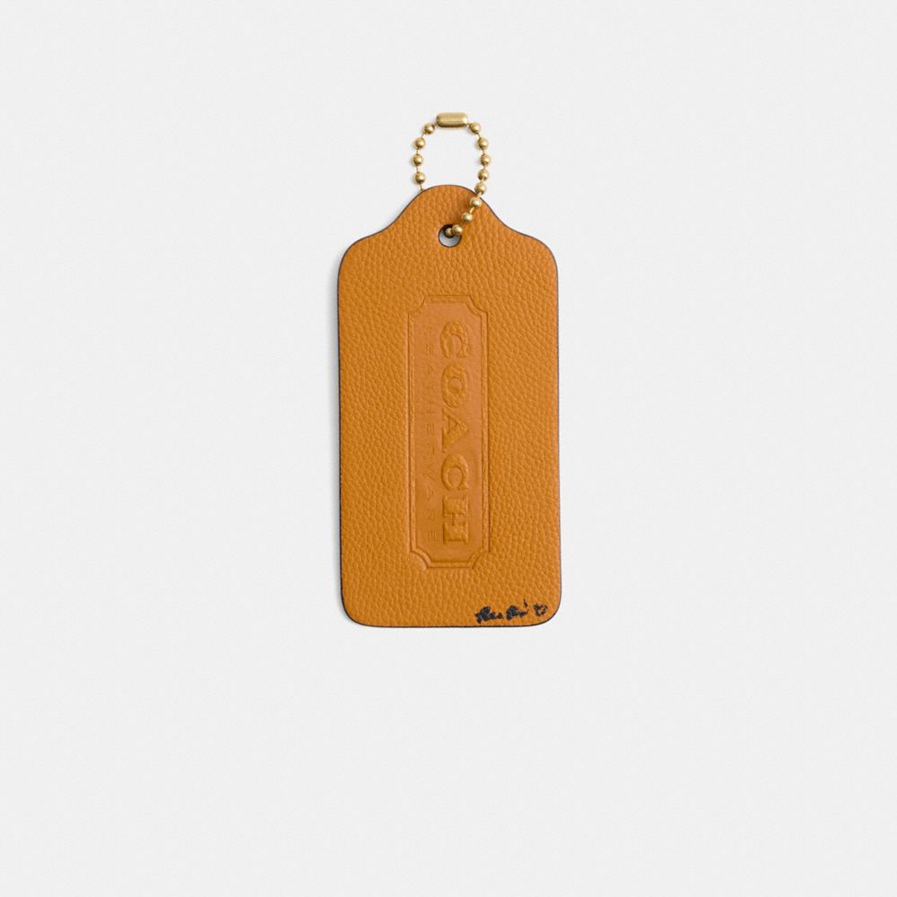 COACH®,Remade Extra Large Hangtag Bag Charm With Hand Painting,,Back View
