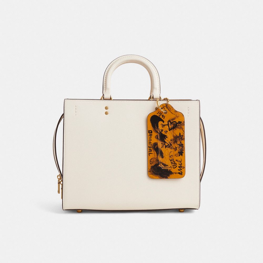 COACH®,Remade Extra Large Hangtag Bag Charm With Hand Painting,,Angle View
