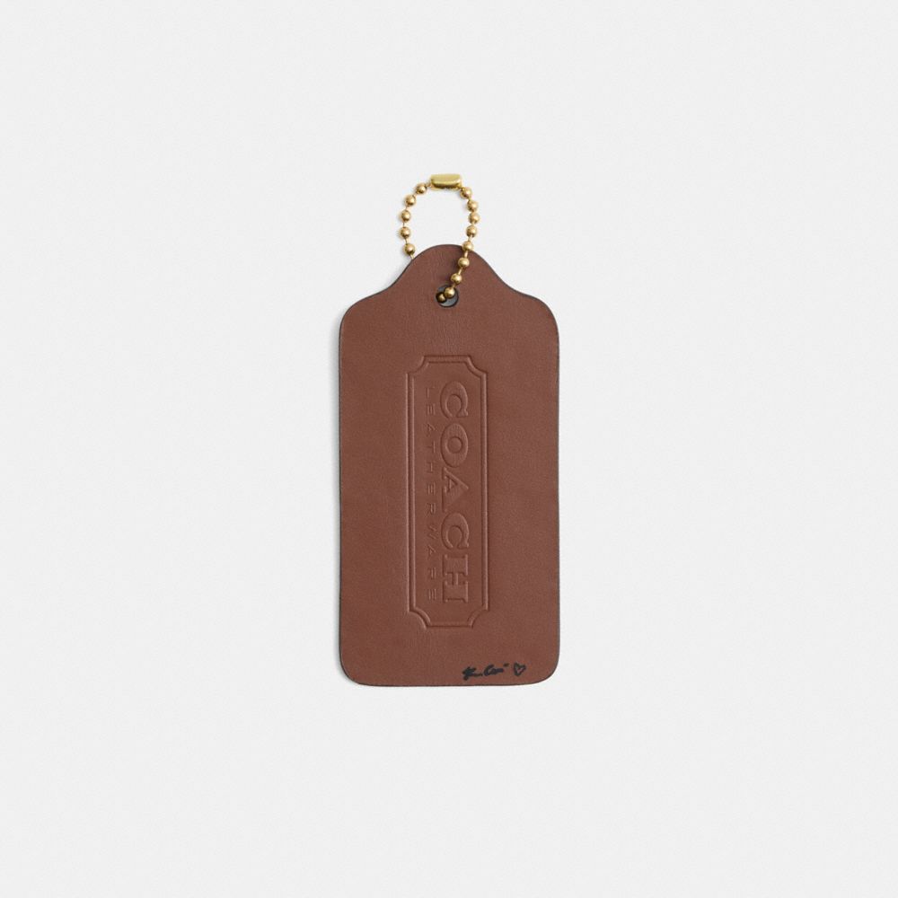 COACH®,Remade Extra Large Hangtag Bag Charm With Hand Painting,,Back View