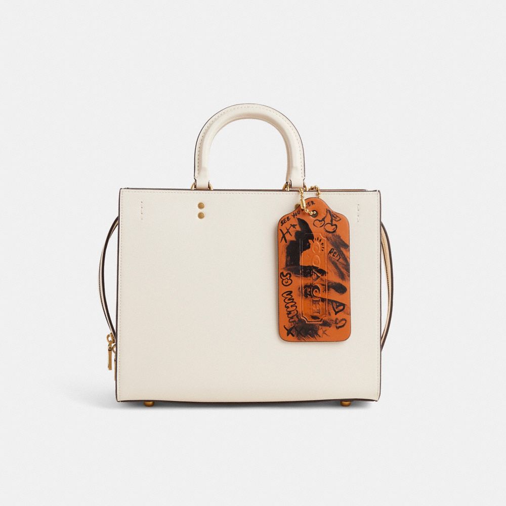 COACH®,Remade Extra Large Hangtag Bag Charm With Hand Painting,,Angle View