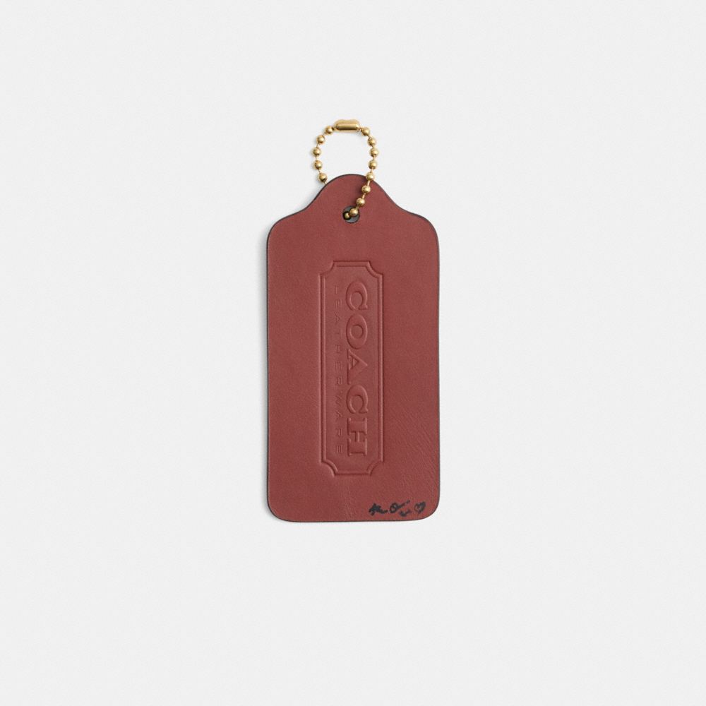 COACH®,Remade Extra Large Hangtag Bag Charm With Hand Painting,,Back View