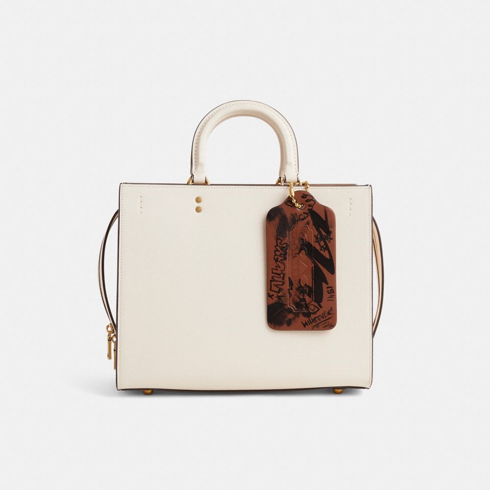 COACH®,Remade Extra Large Hangtag Bag Charm With Hand Painting,,Angle View