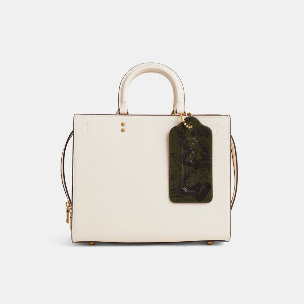 COACH®,Remade Extra Large Hangtag Bag Charm With Hand Painting,,Angle View